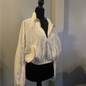 Bershka White Zip-Up Jacket